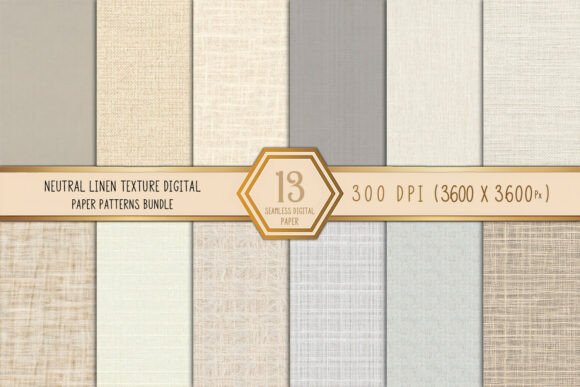 Download Neutral Linen Texture Digital Paper Bund - Neutral Collection