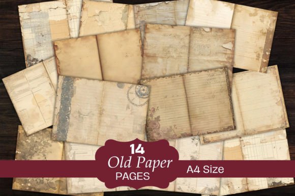 Download Neutral Old Papers Junk Journal Pages - Neutral Collection