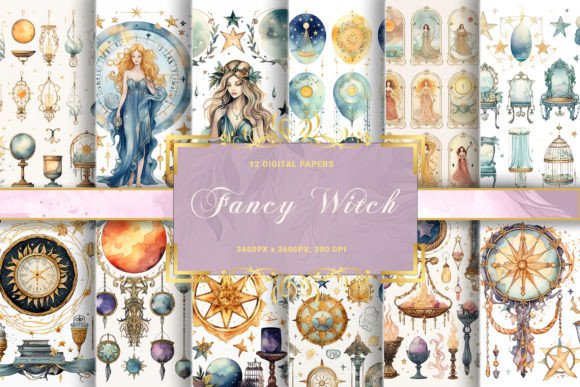 Download Fancy Boho Celestial Crystal Witch Tarot - Boho celestial Collection