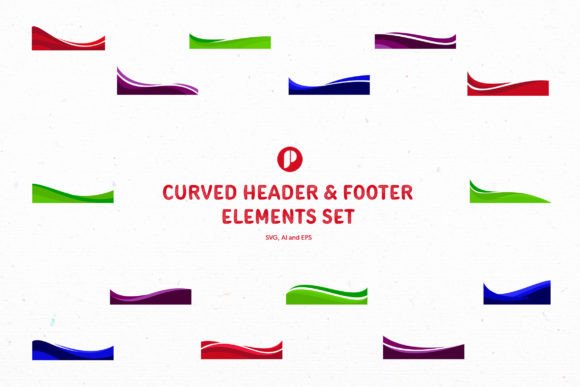 Download Modern Curved Header &amp; Footer Elements - Modern Collection